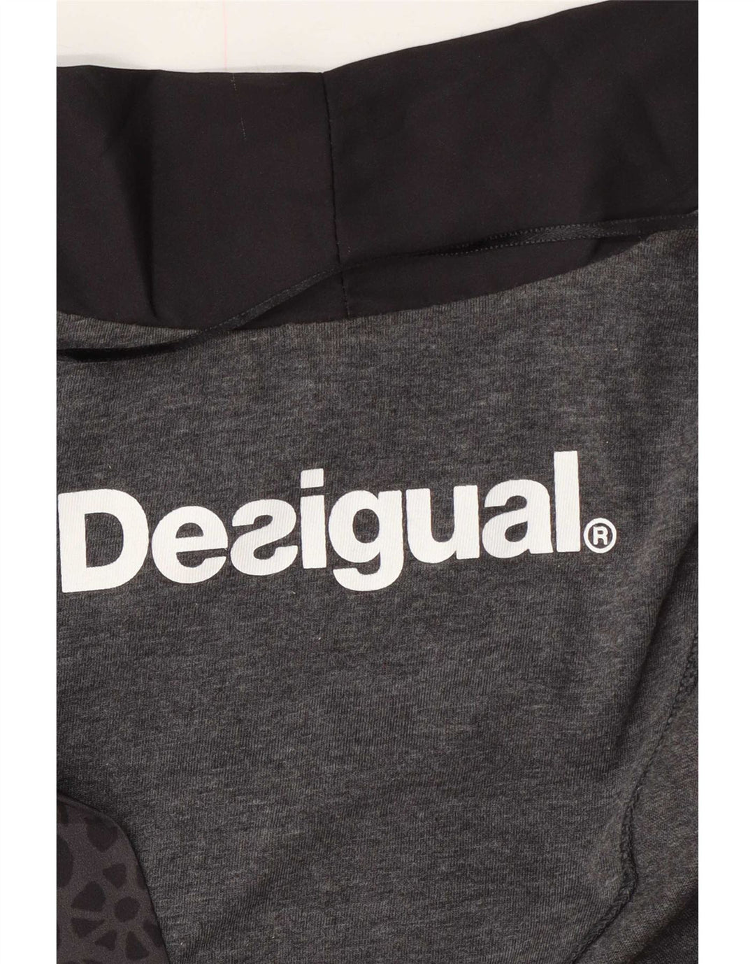 Desigual Womens Graphic Open Cardigan Sweater UK 12 Medium Grey Floral
