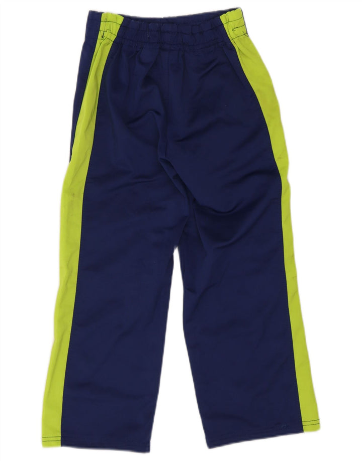 Puma Boys Tracksuit Trousers 8-9 Years Small Navy Blue Colourblock