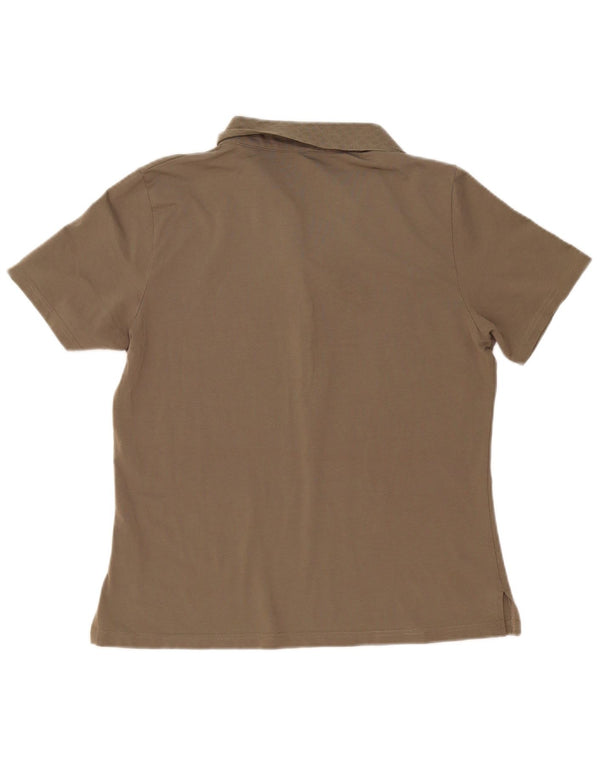 Renato Balestra Womens Polo Shirt UK 20 2XL Khaki Cotton