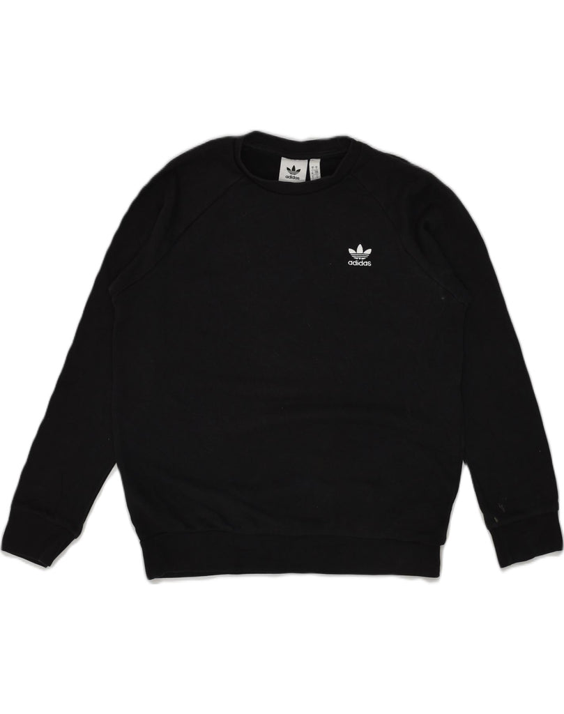 ADIDAS Womens Sweatshirt Jumper UK 10 Small Black Cotton | Vintage Adidas | Thrift | Second-Hand Adidas | Used Clothing | Messina Hembry 