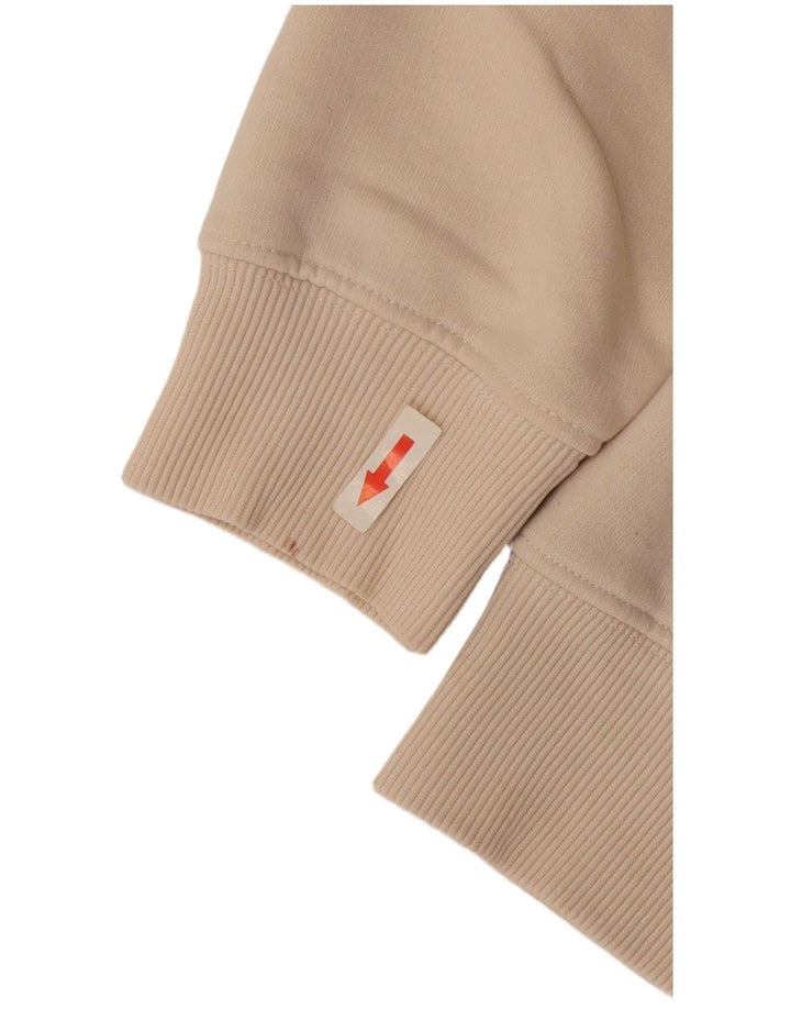 Alpha Industries Mens Graphic Sweatshirt Jumper Medium Beige Cotton
