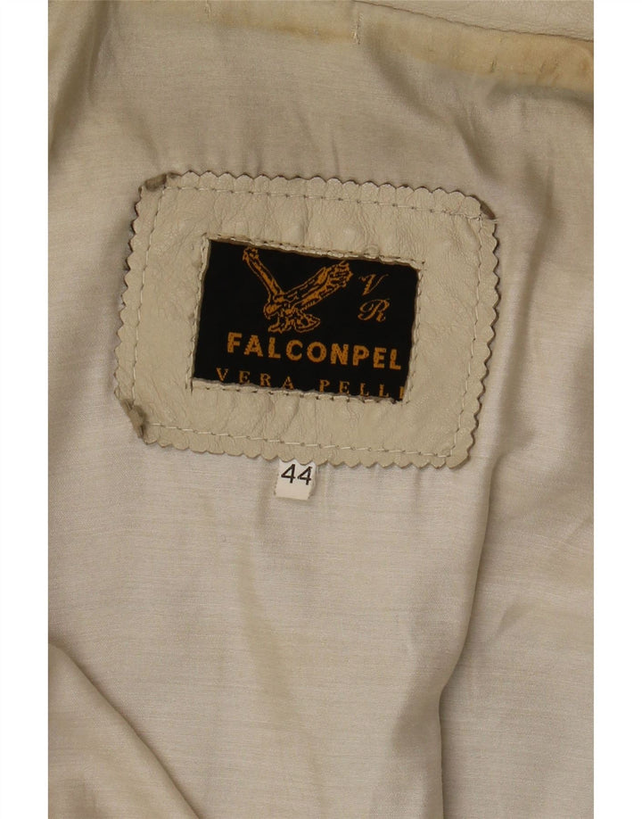 Falconpel Womens 3 Button Blazer Jacket IT 44 Medium Off White