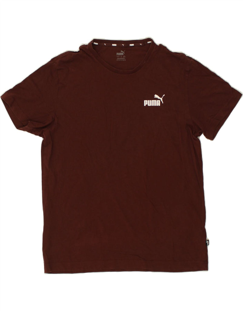 PUMA Mens T-Shirt Top Large Maroon Cotton | Vintage Puma | Thrift | Second-Hand Puma | Used Clothing | Messina Hembry 