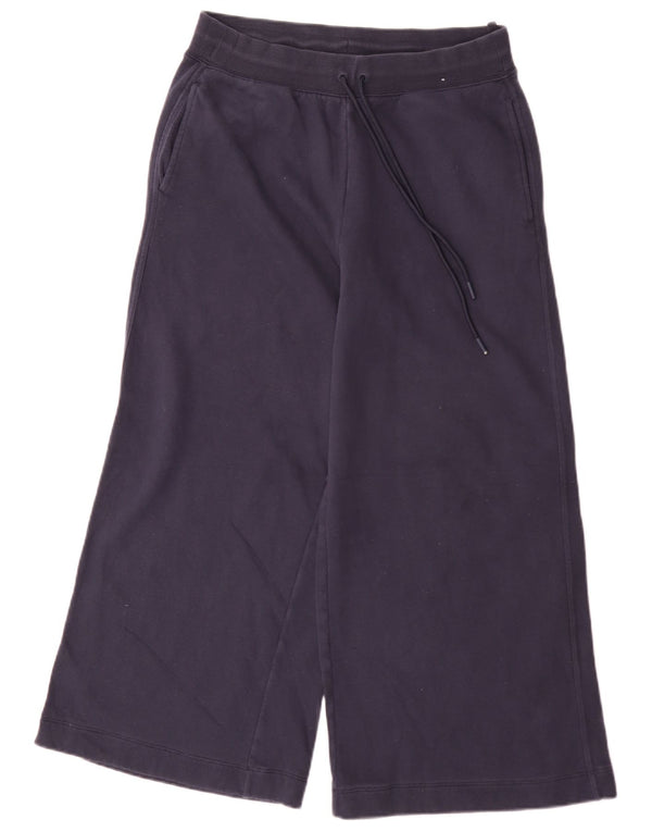 Marks & Spencer Womens Crop Tracksuit Trousers UK 12 Medium Navy Blue