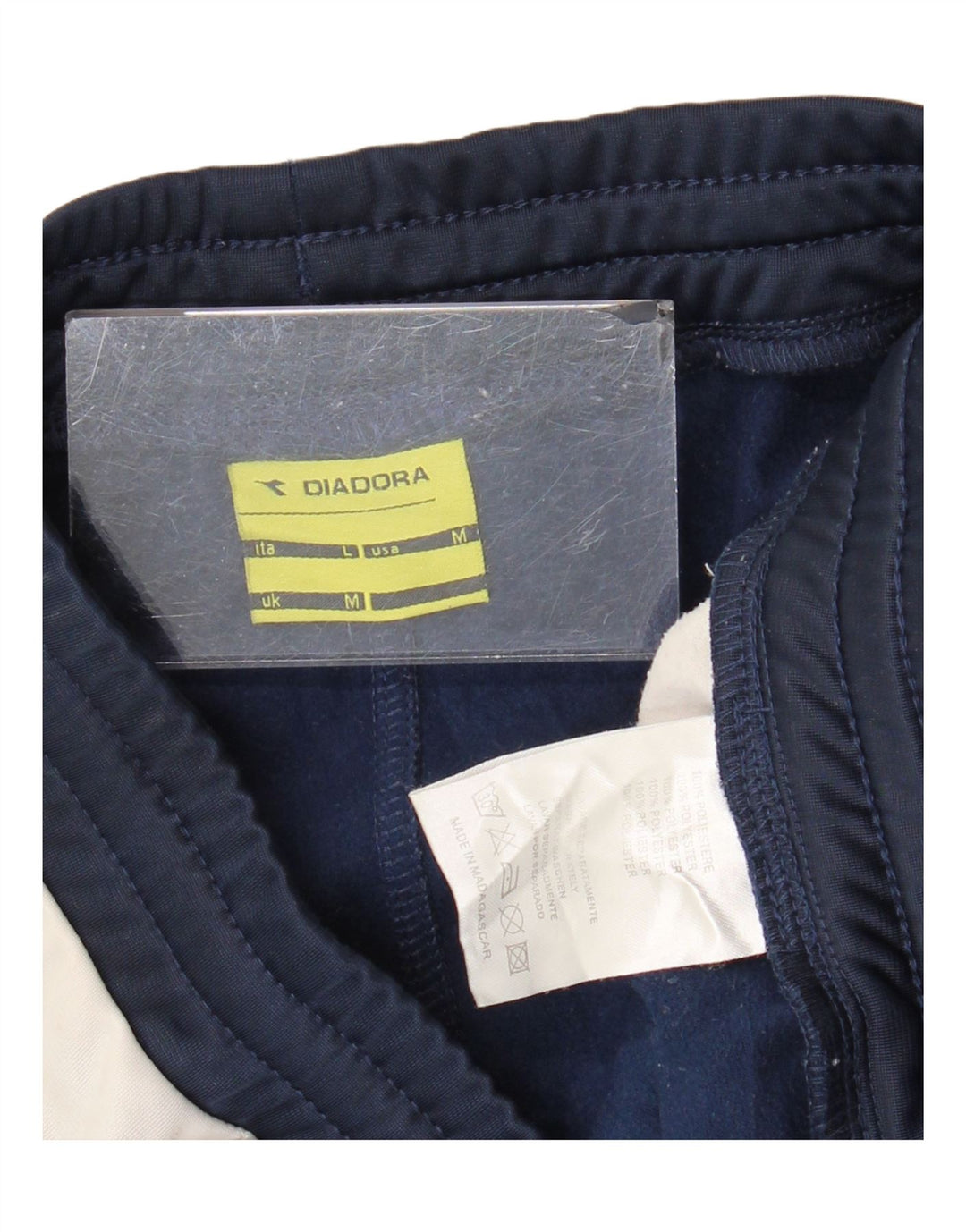 Diadora Mens Tracksuit Trousers Medium  Navy Blue Colourblock Polyester
