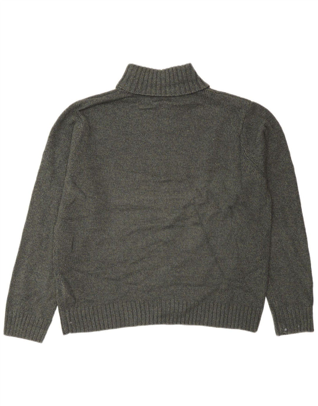 Marks & Spencer Mens Roll Neck Jumper Sweater Large Green Acrylic