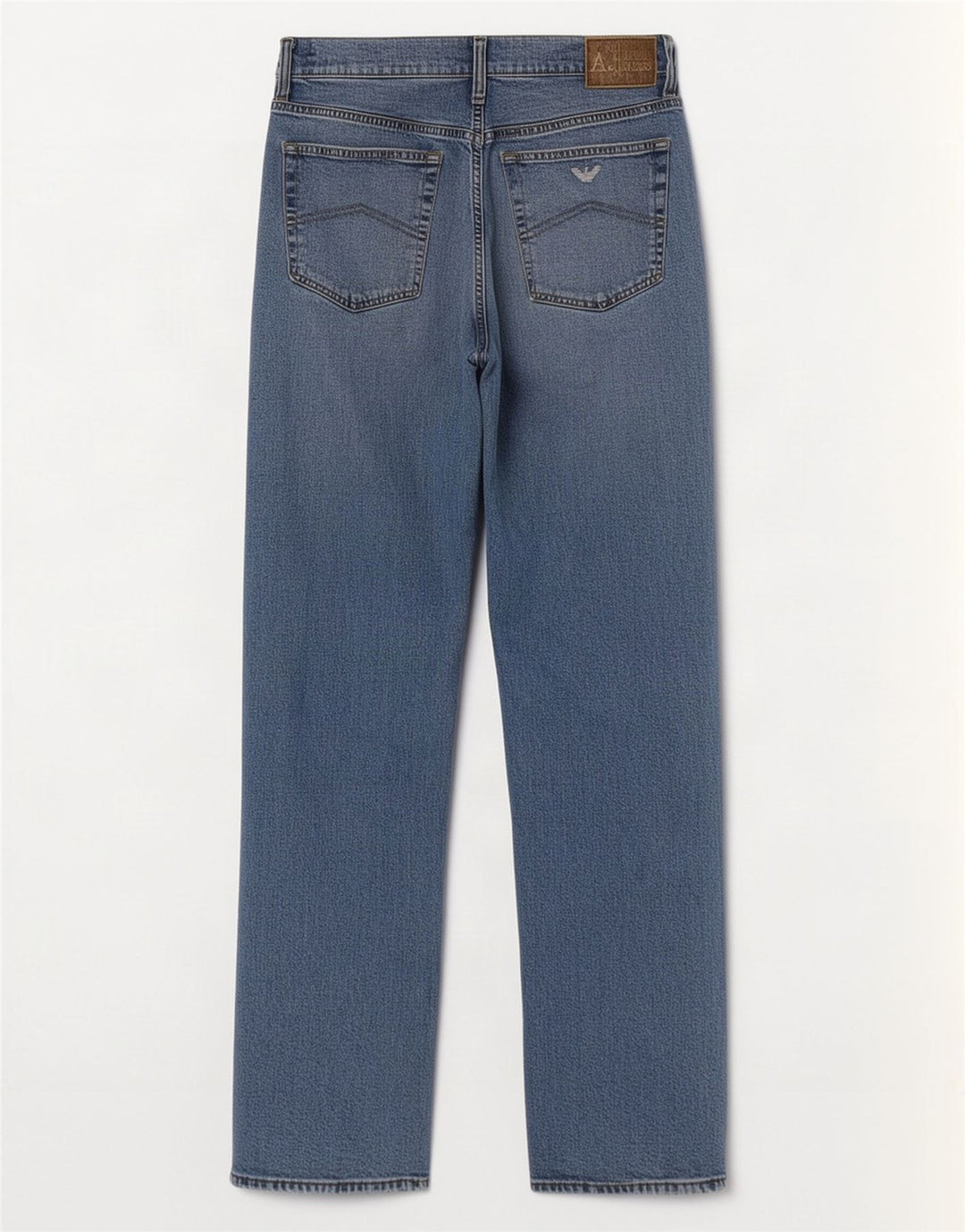 Armani Mens Straight Jeans W32 L32 Blue Cotton