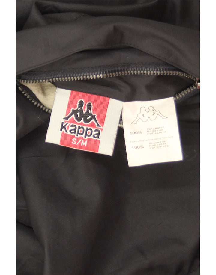 Kappa Mens Hooded Reversible Windbreaker Jacket UK 36 Small Black Polyester
