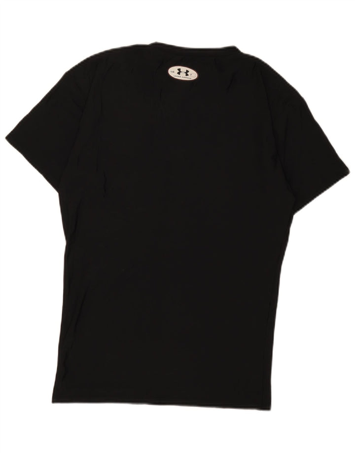 Under Armour Mens T-Shirt Top Small Black Cotton