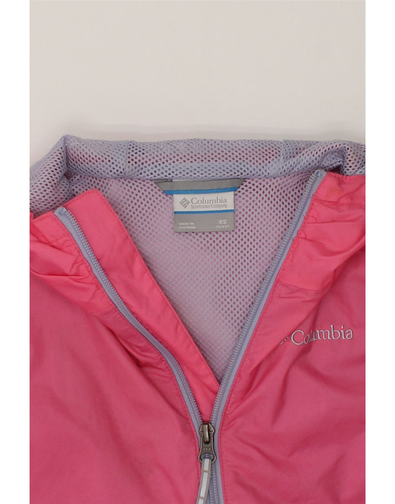 COLUMBIA Girls Rain Jacket 5-6 Years XS Pink Nylon | Vintage Columbia | Thrift | Second-Hand Columbia | Used Clothing | Messina Hembry 