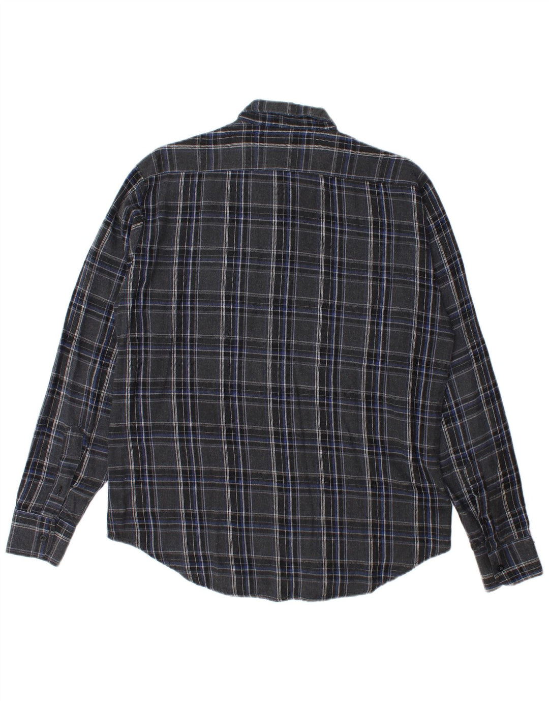 Vans Mens Flannel Shirt Large Grey Check Cotton