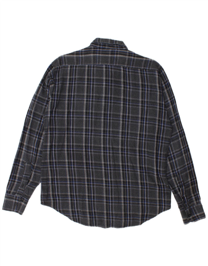 Vans Mens Flannel Shirt Large Grey Check Cotton