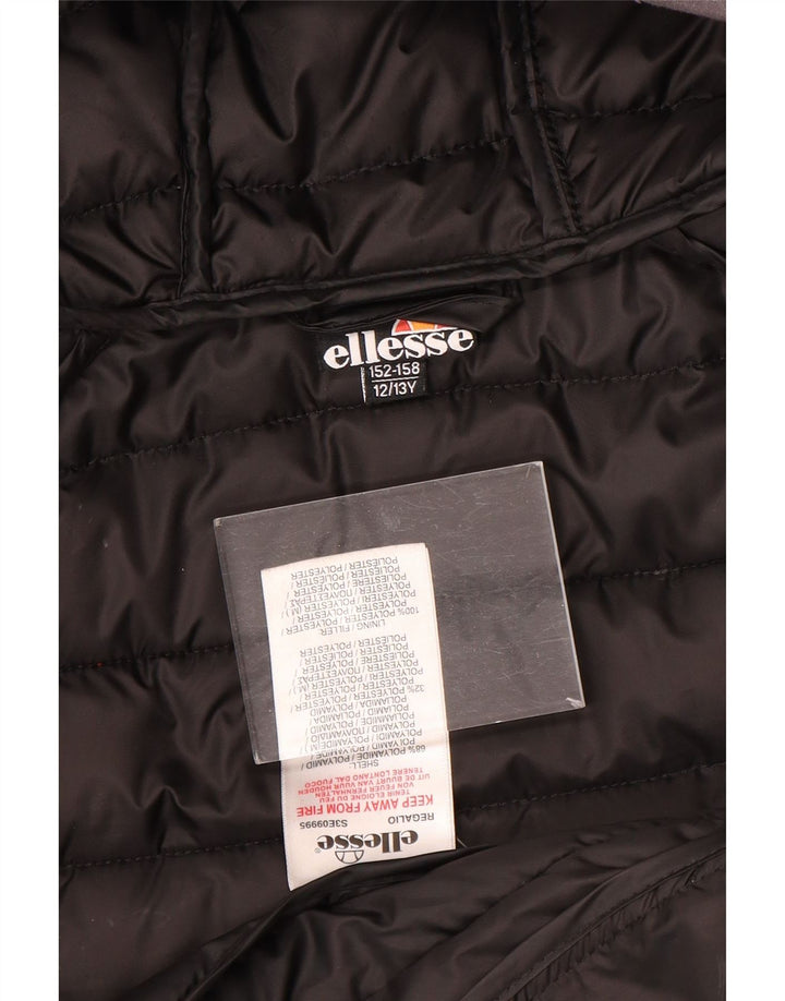 Ellesse Boys Hooded Padded Jacket 12-13 Years Grey Polyamide