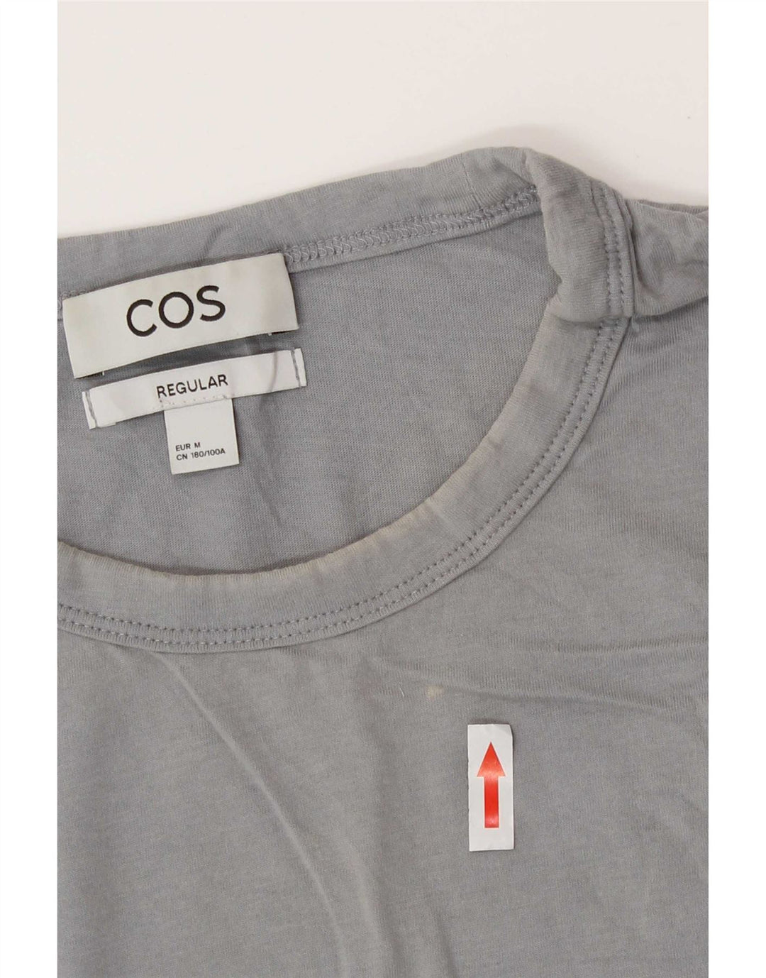 Cos Mens Regular T-Shirt Top Medium Grey