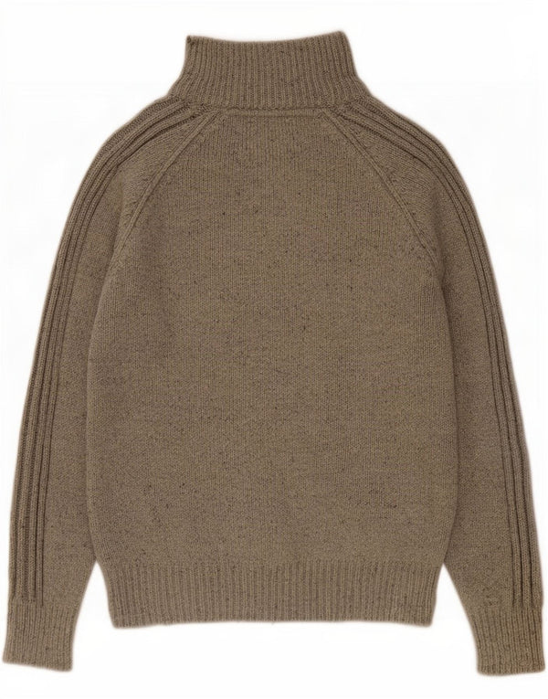 Marks & Spencer Mens Button Neck Jumper Sweater Small Grey Flecked Cotton