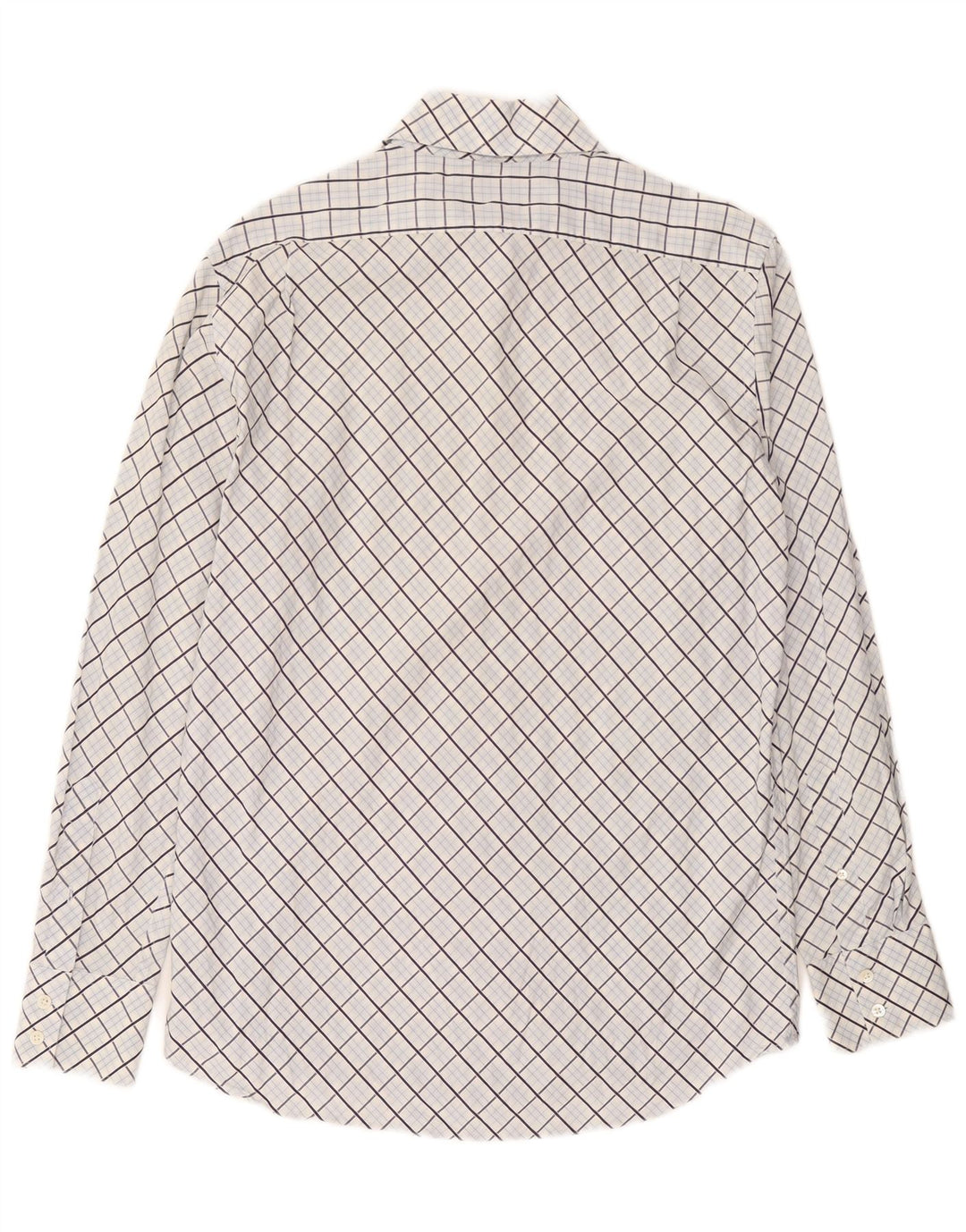 Banana Republic Mens Shirt Size 15 15 1/2 Medium Blue Check Cotton