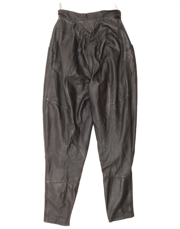 Vintage Womens High Waist Trousers EU 36 Small W26 L30 Black