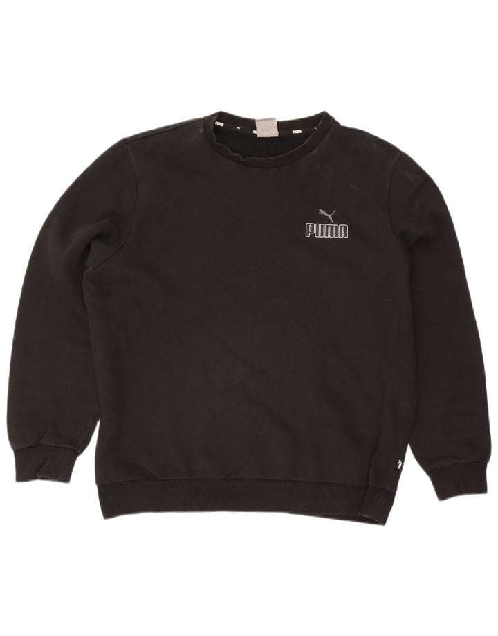 Puma Mens Sweatshirt Jumper Large Black Cotton