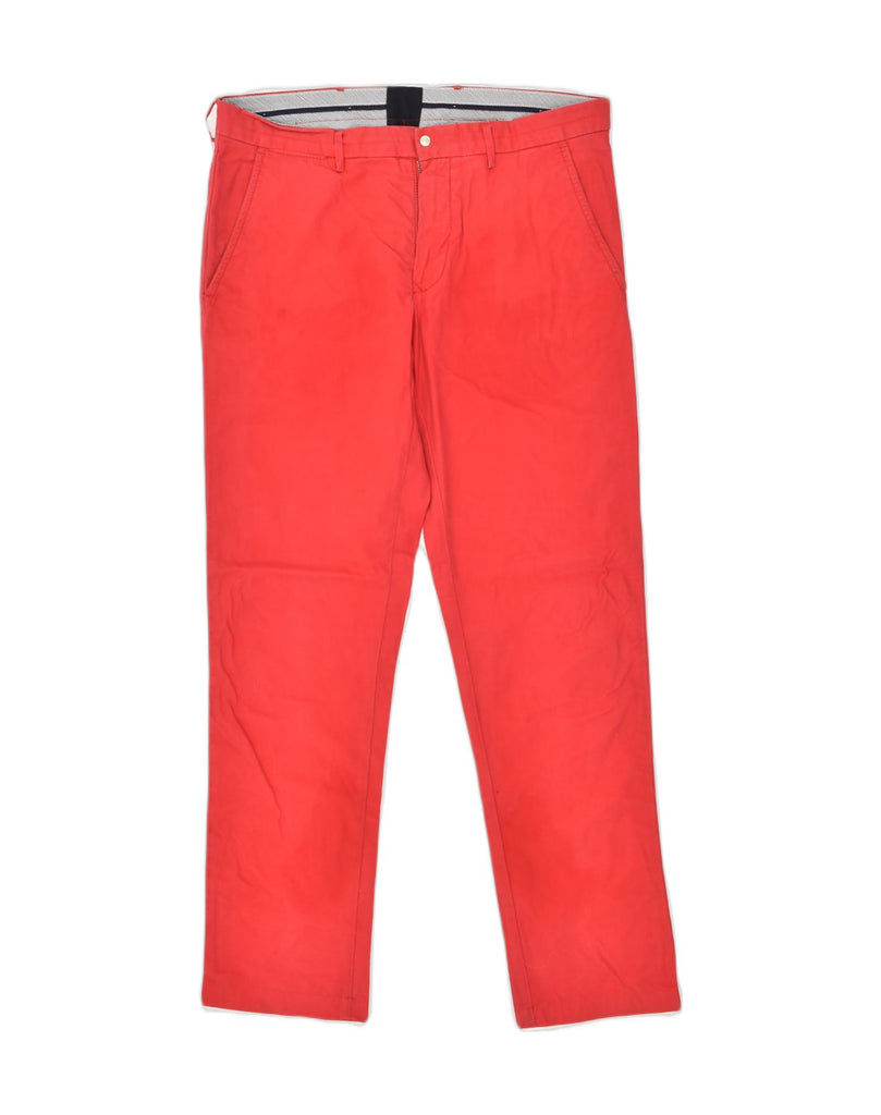 TOMMY HILFIGER Mens Slim Chino Trousers W36 L32  Red Cotton | Vintage Tommy Hilfiger | Thrift | Second-Hand Tommy Hilfiger | Used Clothing | Messina Hembry 