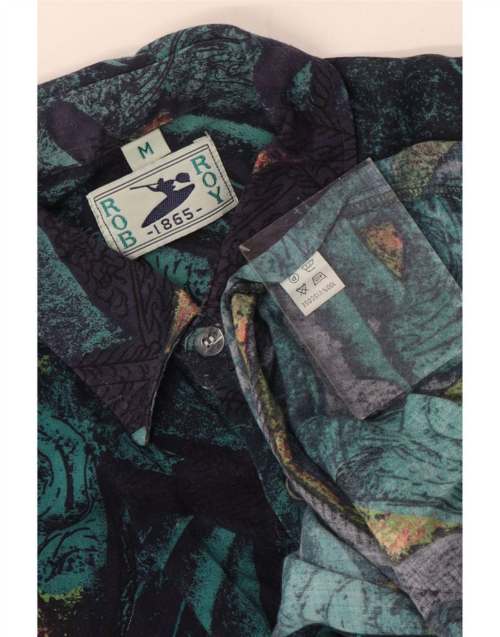 Rob Roy Mens Abstract Pattern Short Sleeve Shirt Medium Multicoloured