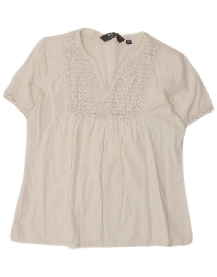 Mountain Warehouse Womens Blouse Top UK 12 Medium White