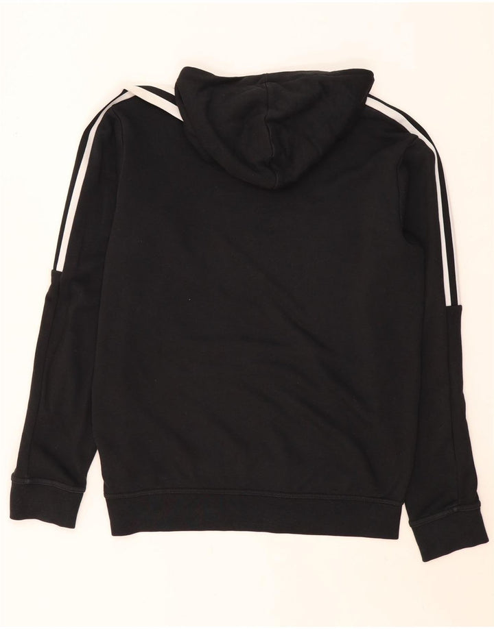 Adidas Mens Hoodie Jumper Medium Black Cotton