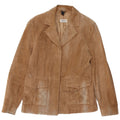 TOGETHER Womens Suede Jacket UK 14 Medium  Beige Leather