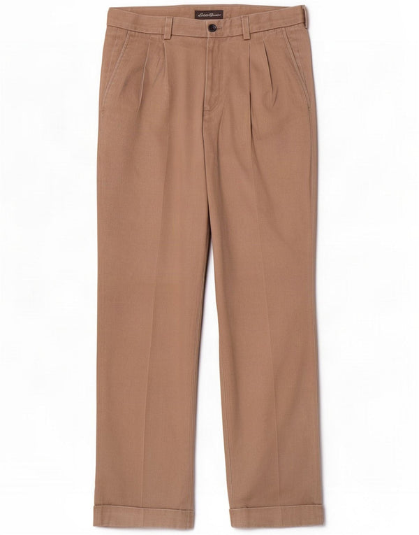 Eddie Bauer Womens Pegged Chino Trousers W32 L30 Beige Cotton