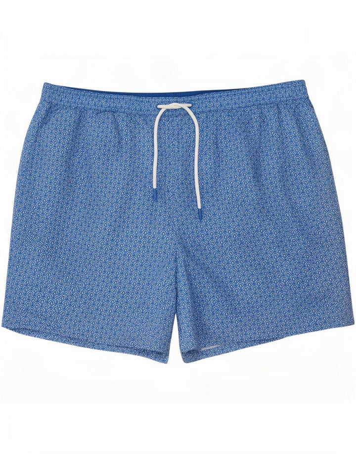 Marks & Spencer Mens Swimming Shorts 2XL Blue Floral Polyester