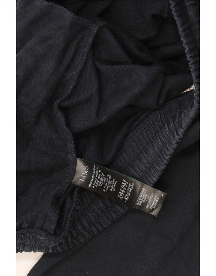 Marks & Spencer Mens Tracksuit Trousers Medium  Navy Blue Cotton