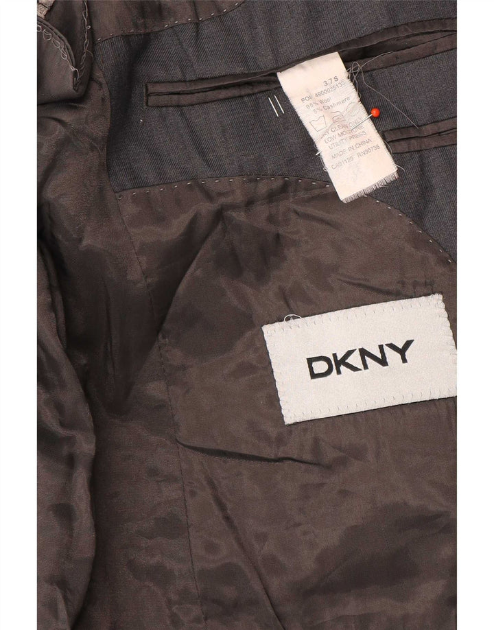 Dkny Mens 2 Button Blazer Jacket UK 37 Small Grey Wool