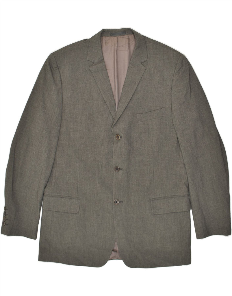 MASSIMO DUTTI Mens Stretch 3 Button Blazer Jacket UK 40 Large Grey | Vintage Massimo Dutti | Thrift | Second-Hand Massimo Dutti | Used Clothing | Messina Hembry 