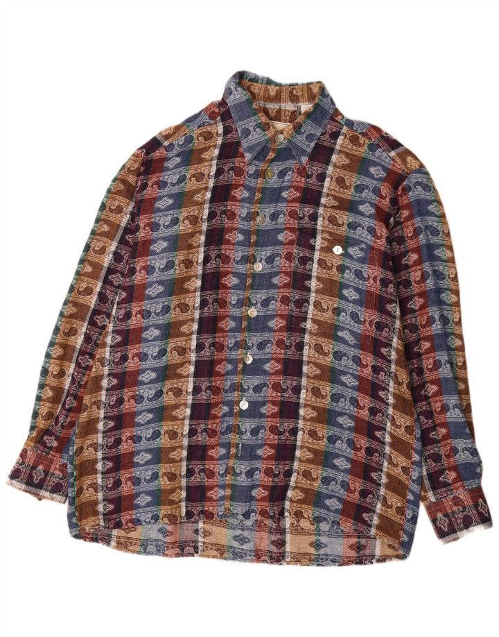 Vintage Mens Shirt Size 41/42Large Multicoloured Paisley Cotton
