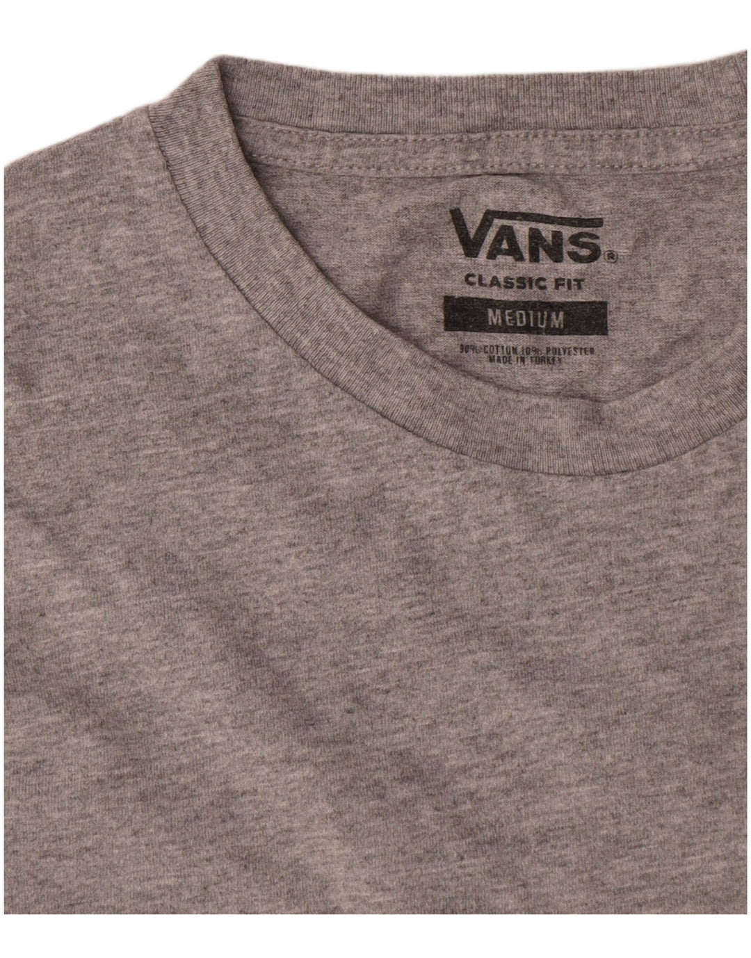 Vans Mens Classic Fit Top Long Sleeve Medium Grey Flecked Cotton