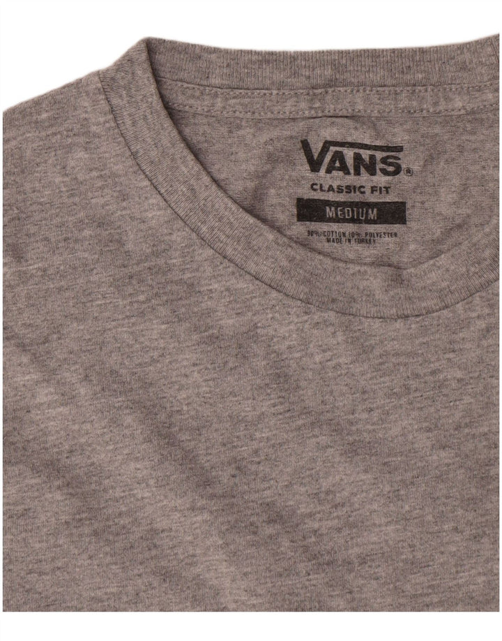 Vans Mens Classic Fit Top Long Sleeve Medium Grey Flecked Cotton