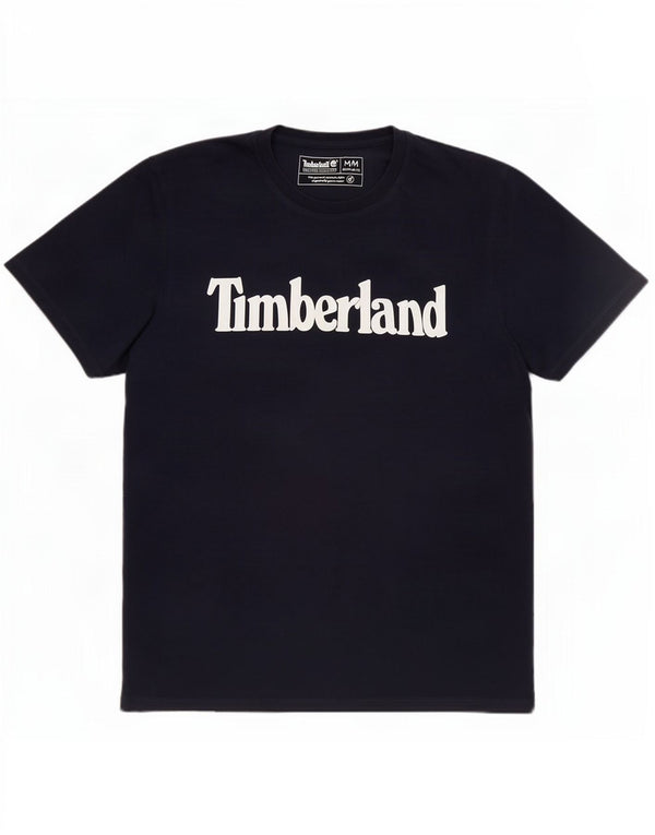 Timberland Mens Regular Fit Graphic T-Shirt Top Medium Navy Blue Cotton