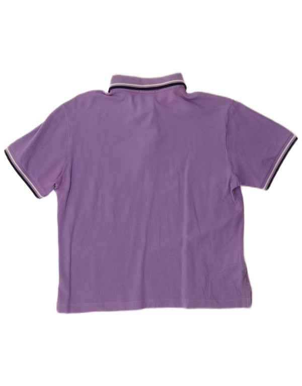Fred Perry Womens Polo Shirt UK 18 XL Purple Cotton