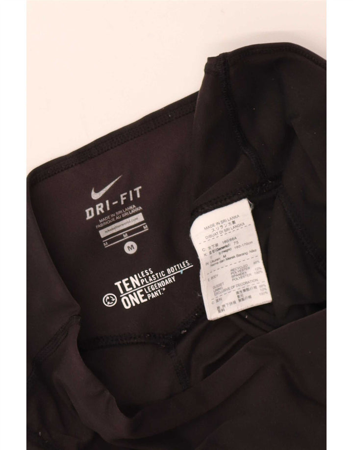 Nike Womens Dri Fit Flare Leggings UK 14 Medium Black Polyester