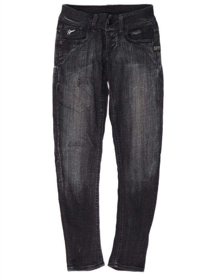 G-Star Womens Slim Jeans W25 L30 Black Cotton