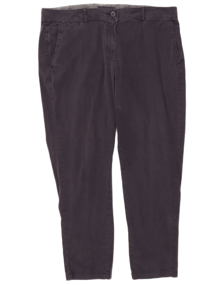 Marks & Spencer Womens Straight Chino Trousers W38 L28 Navy Blue