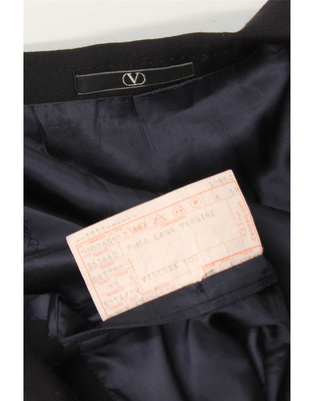 Valentino Mens 2 Button Blazer Jacket IT 50 Large Navy Blue Wool