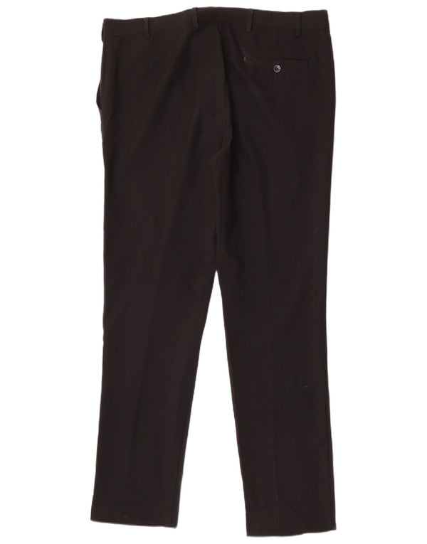 Marks & Spencer Mens Slim Chino Trousers W38 L33 Black Polyester