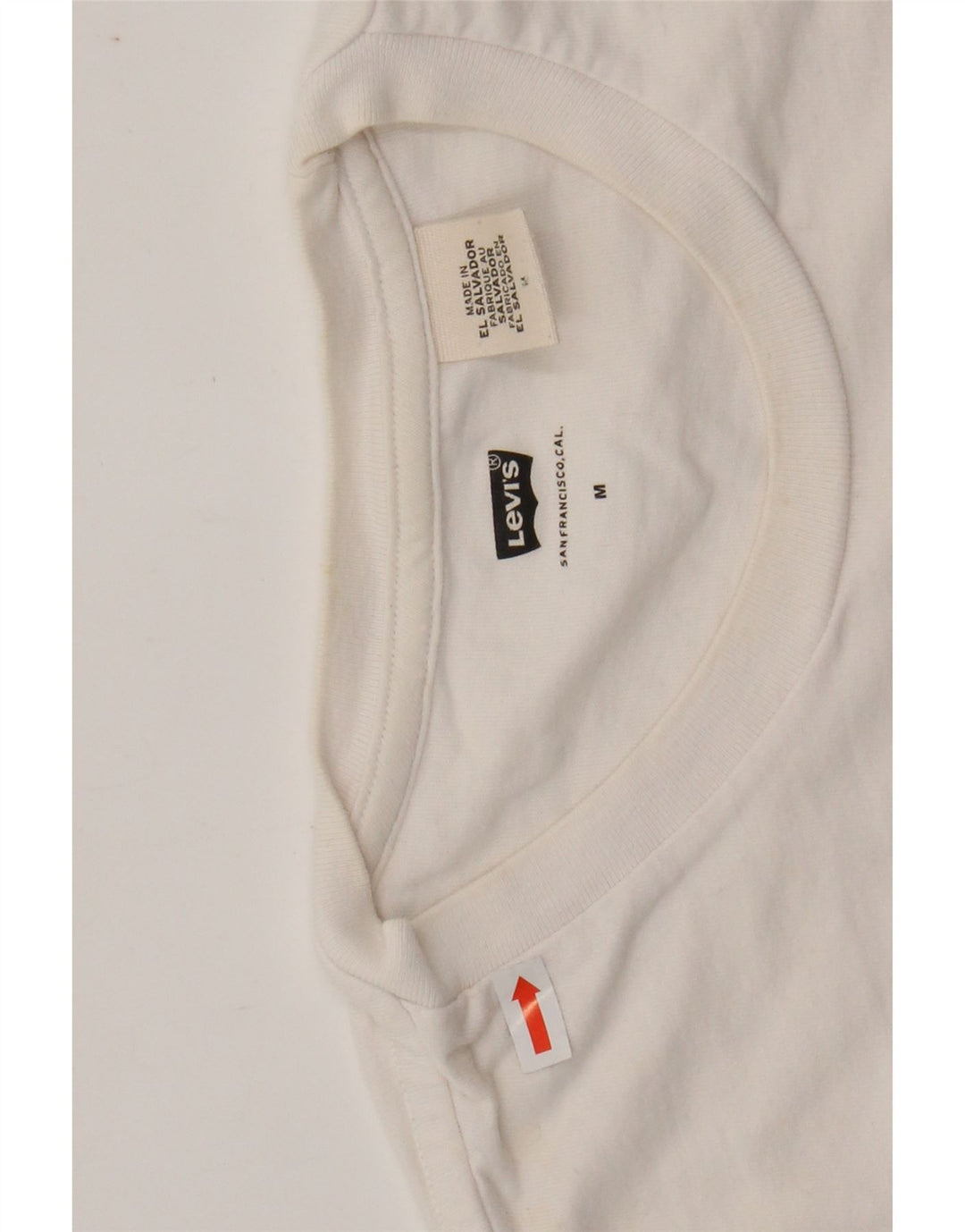 LEVI'S Mens Graphic T-Shirt Top Medium White Cotton