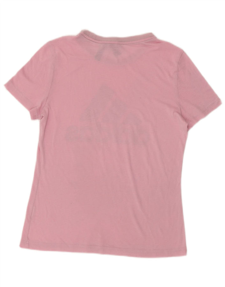 Adidas Womens Graphic T-Shirt Top UK 12 Medium Pink