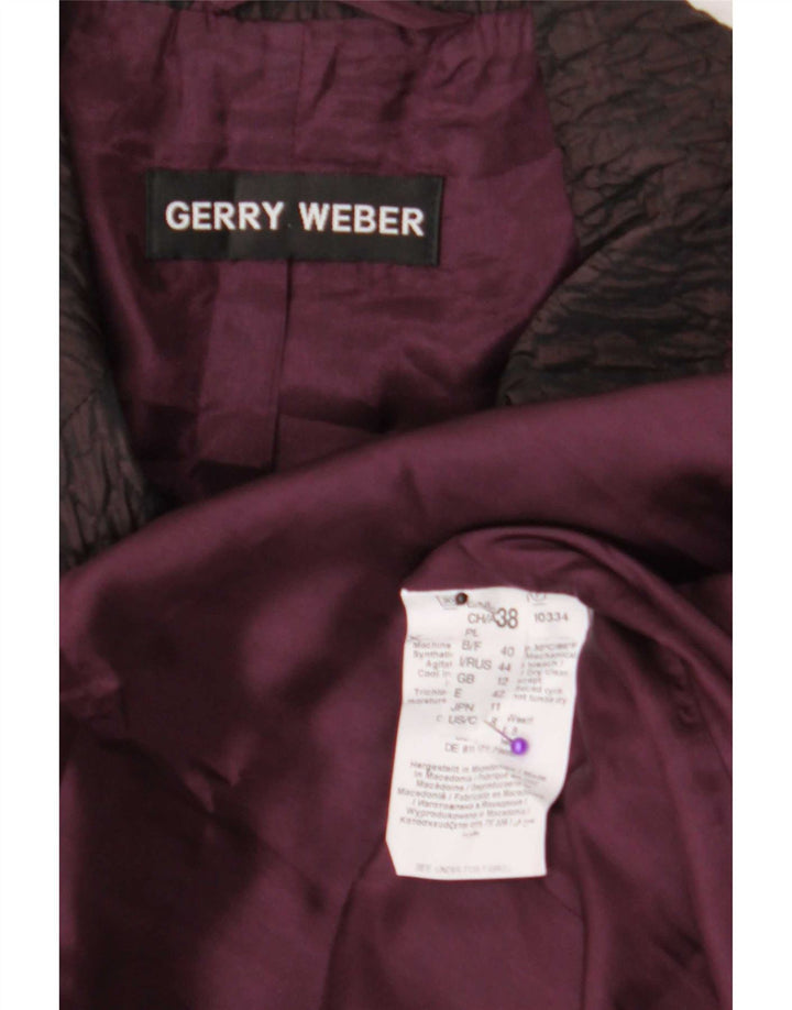 Gerry Weber Womens 2 Button Blazer Jacket UK 12 Medium Purple Polyester