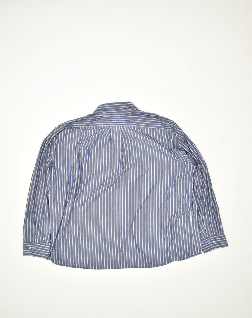 NAVIGARE Mens Shirt 2XL Blue Striped Cotton | Vintage | Thrift | Second-Hand | Used Clothing | Messina Hembry 