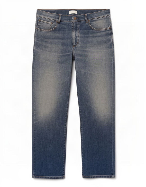 Marlboro Classics Mens Comfort Fit Straight Jeans W34 L34 Blue Cotton
