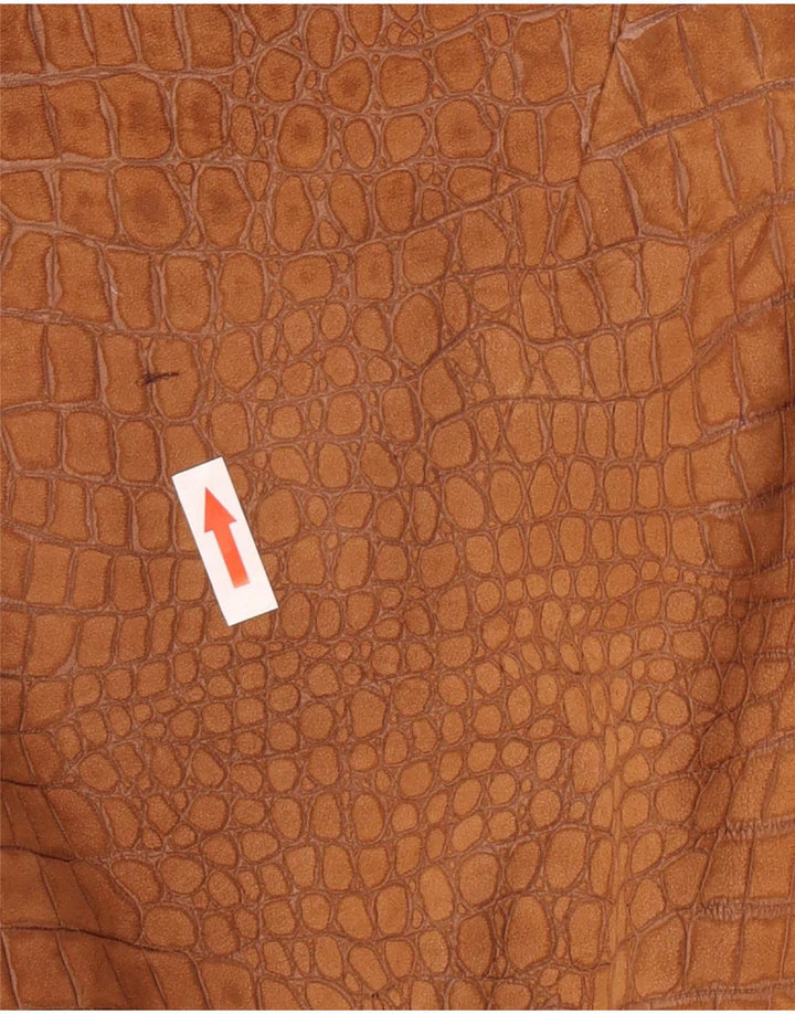Vintage Womens 4 Button Blazer Jacket UK 12 Medium Brown Animal Print
