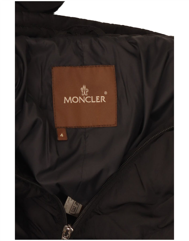 Moncler Womens Padded Coat Size 4 XL Black Polyamide