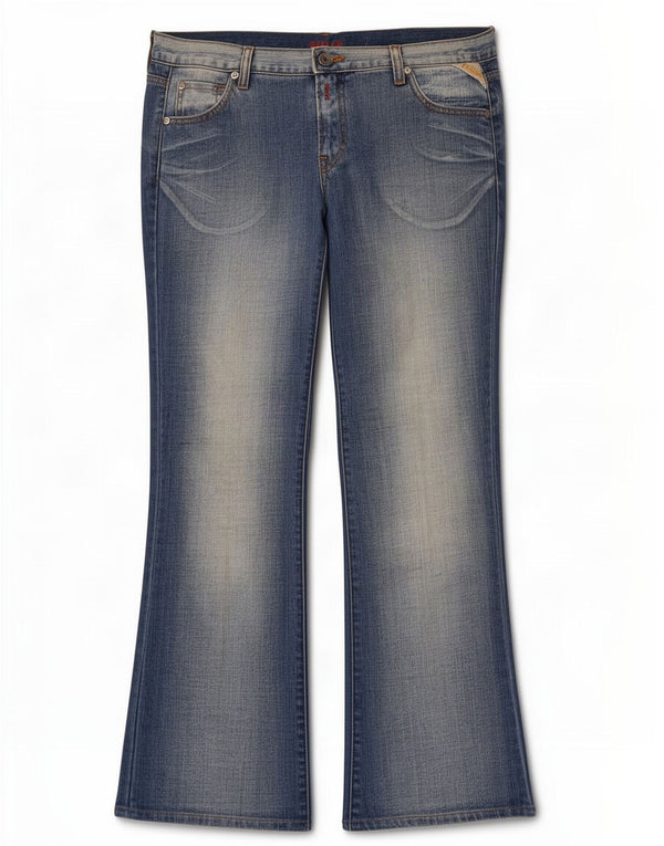 Replay Womens Bootcut Jeans W32 L30 Blue Cotton